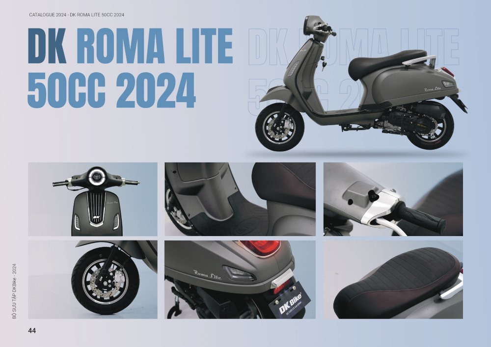 Xe Ga 50cc DK Roma Lite S Đèn Tròn Đời Xe Ga 50cc DK Roma Lite S Đèn Tròn Đời