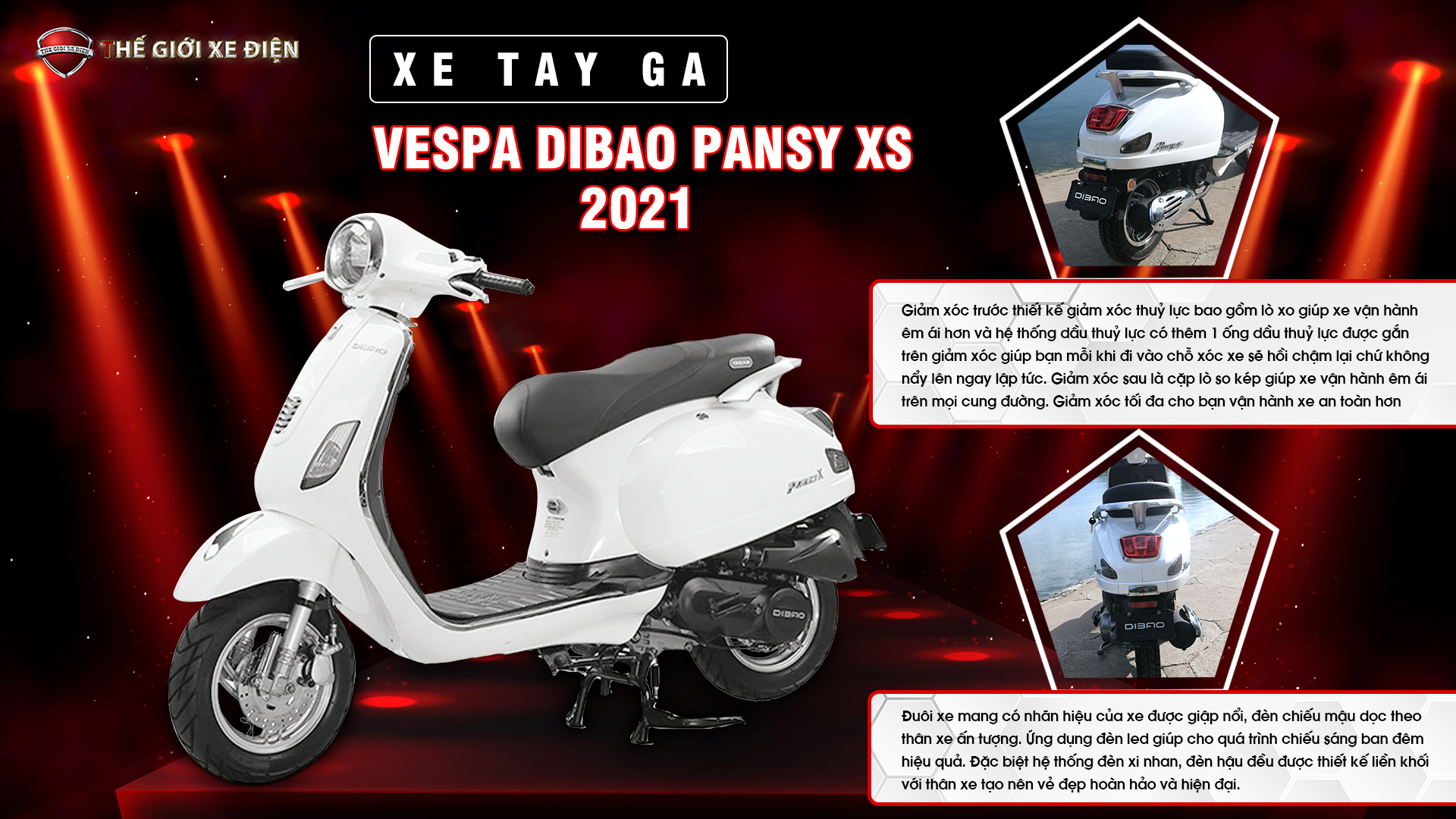 Khám phá Xe Ga 50cc VespaS Dibao Pansy XS Chất Lượng Cao siêu hot