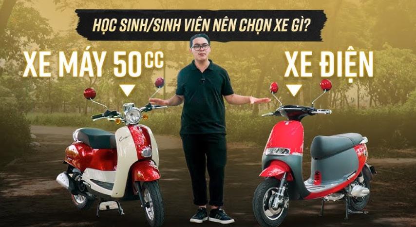 Xe Máy Điện Với Xe Ga 50cc Thì Loại Nào Thích Hợp Cho Học Sinh - Sinh Viên | Xedien.com.vn