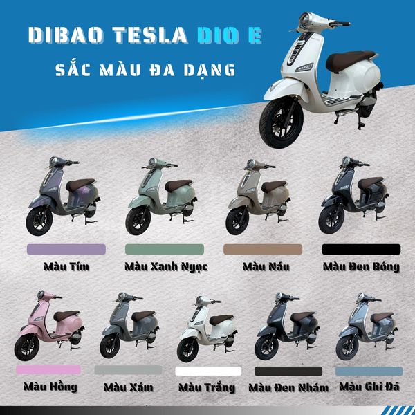 Xe Máy Điện Dibao Tesla Dio E - Phanh Đĩa Trước