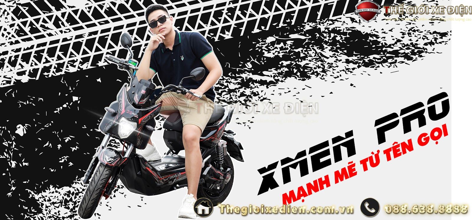 Xe máy điện Osakar Xmen Pro Việt Nhật - 2 phuộc sau Xe máy điện Osakar Xmen Pro Việt Nhật - 2 phuộc sau