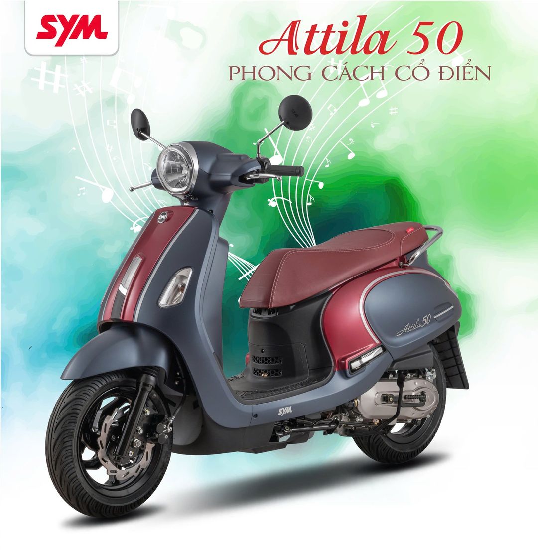 Xe Ga 50cc SYM Attila Sơn Nhám