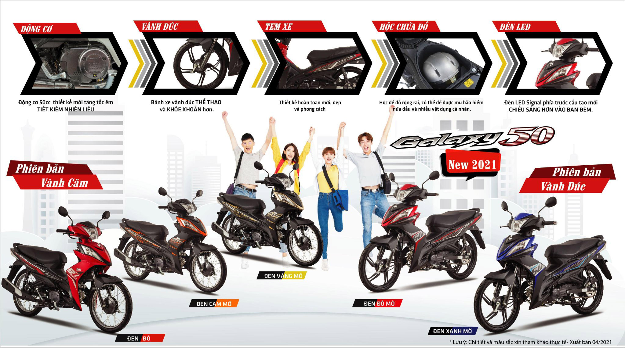 Xe máy 50cc SYM Galaxy vành đúc Xe máy 50cc SYM Galaxy vành đúc