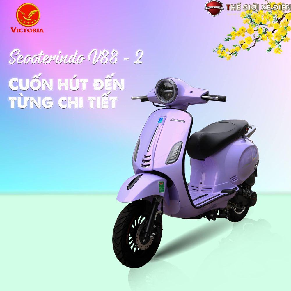 Xe ga 50cc Scooter Victoria đèn tròn Xe ga 50cc Scooter Victoria đèn tròn