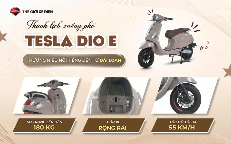 xe m&aacute;y điện Dibao Tesla Dio E