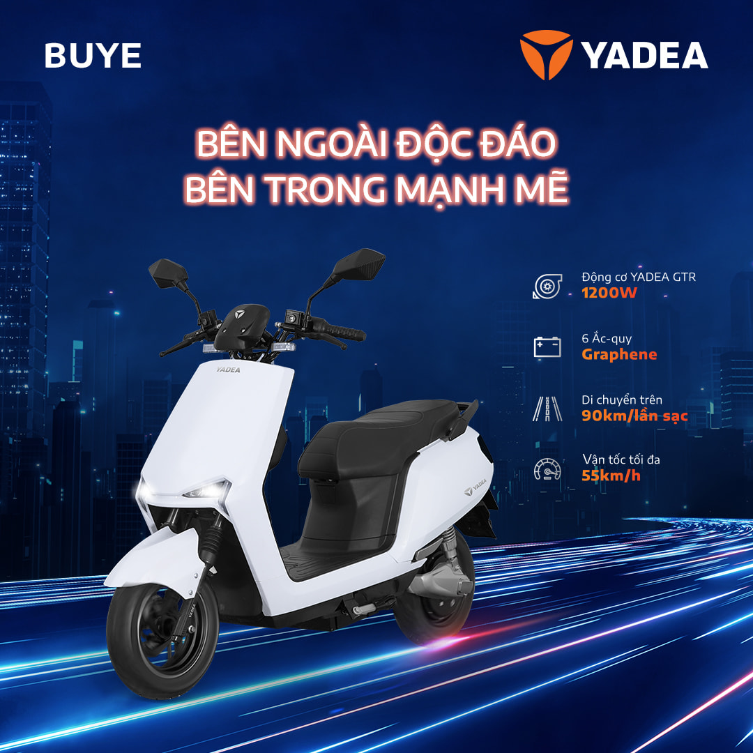 Xe máy điện Yadea BuyE - Dòng xe điện cao cấp đáng mua