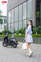 Xe Ga 50cc Elite SYM Đen Mờ/Đỏ Mận