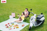 Xe Ga 50cc Elite SYM Đen Mờ/Đỏ Mận