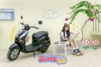 Xe Ga 50cc Elite SYM Đen Mờ/Đỏ Mận