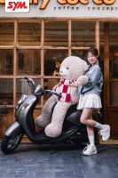 Xe Ga 50cc Elite SYM Đen Mờ/Đỏ Mận