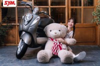 Xe Ga 50cc Elite SYM Đen Mờ/Đỏ Mận