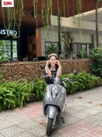 Xe Ga 50cc Elite SYM Đen Mờ/Đỏ Mận