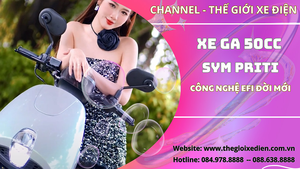 Xe Ga 50cc SYM Priti Trang Bị Công Nghệ Phun Xăng Điện Tử Đầu Tiên