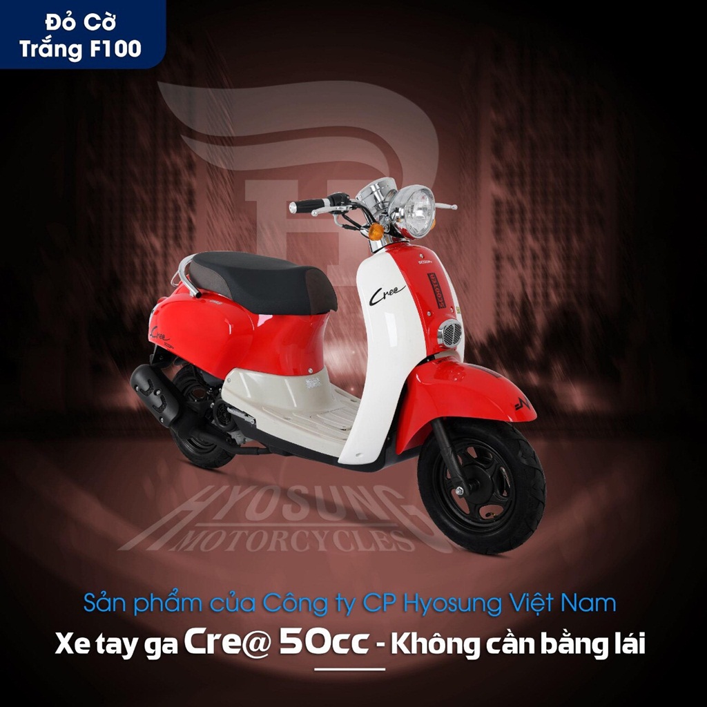 Chưa đến 20 triệu đồng, bạn có thể mua được chiếc xe ga 50cc Crea Hyosung