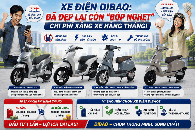 XE ĐIỆN DIBAO: ĐÃ ĐẸP LẠI CÒN 