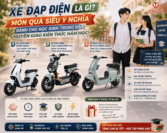 Xe Đạp Điện Là Gì? Món Quà Siêu Ý Nghĩa Dành Cho Học Sinh Trong Mùa Chuyển Giao Kiến Thức Năm Học!